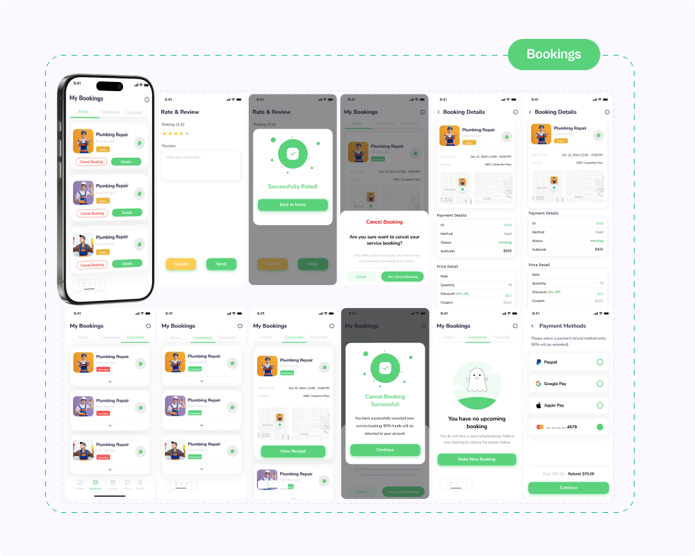 TaskBuddy screens